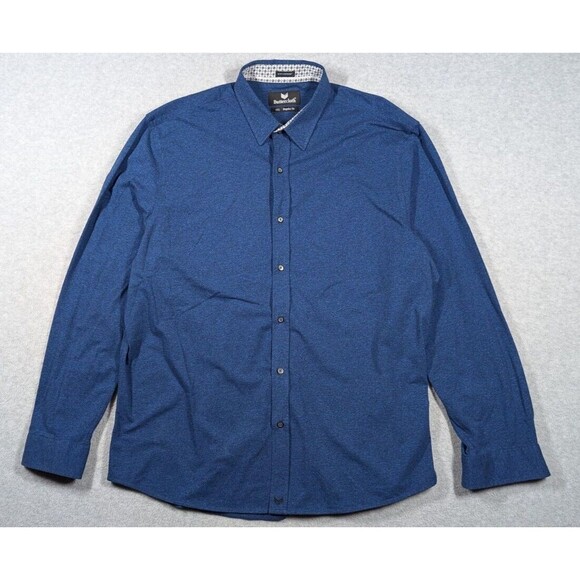 Buttercloth Men Shirt 3XL Icy Cloth Flip Cuff Regular Fit Button Up Long Sleeve - Picture 2 of 12